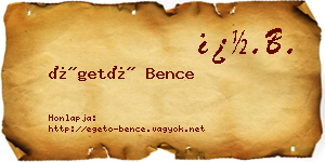 Égető Bence névjegykártya
